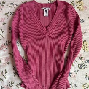 GAP Women's Pink Ribbed Sweater